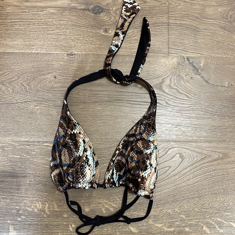 Snakeskin Bikini Top